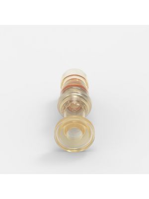 Sanitary Flange-Schnellkupplung Medium (2), männlich, mit Ventil, 3/4