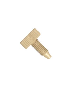 PEEK Fingertight Fitting gerändelter Kopf einteilig kurz - 10-32 UNF konisch