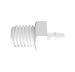 Adapter 1/4-28 UNF Thread x 1/16 Barb in White Nylon