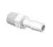 Adapter 1/4 NPT Thread x 5/16 Barb in White Polypropylene