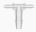 Reduction Tee 1/16 Barb x 1/8 Barb Polypropylene