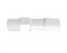 Adapter 1/8 NPT Thread x 3/8 Barb in White Polypropylene