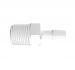 Adapter 3/8 BSPT Thread x 1/4 Barb in White Polypropylene