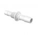 Bulkhead 1/4 Straight Adapter 3/8 ID x 3/8 ID in White Polypropylene