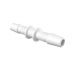 Straight Coupler 1/4 ID in White Polypropylene
