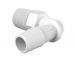 White Polypropylene Elbow 1/4 NPT x 3/8 ID