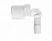 White Polypropylene Elbow 3/8 NPT x 5/16ID