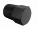 Black Nylon threaded hex plug 1/8 NPT