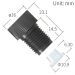 PEEK Flangeless Fitting mit großer Bohrung – zweiteiliger Satz – 1/2-20 UNF – 6,4 mm OD