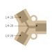 PEEK Y-Adapter mit 3 * 1/4-28 UNF Innengewinde – 0,8mm Kanaldurchmesser